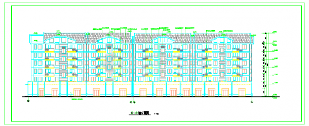 某五层住宅小区建筑设计平立剖设计图纸（含地下室）-图一