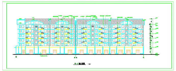 某五层住宅小区建筑设计平立剖设计图纸（含地下室）_图1