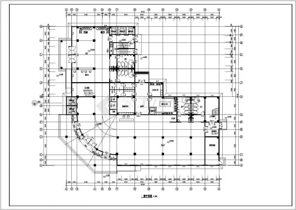 某12层高层住宅建筑平面cad图纸（含地下车库）-图二