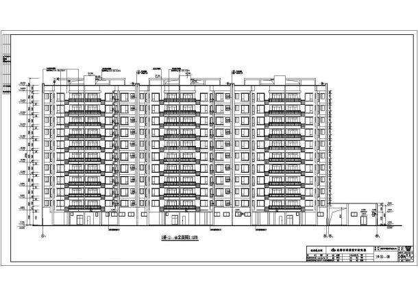 4套十一层经济适用房建筑cad设计施工图-图二