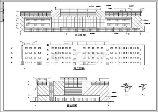 某四层大型超市建筑设计施工图纸（含设计说明）-图一