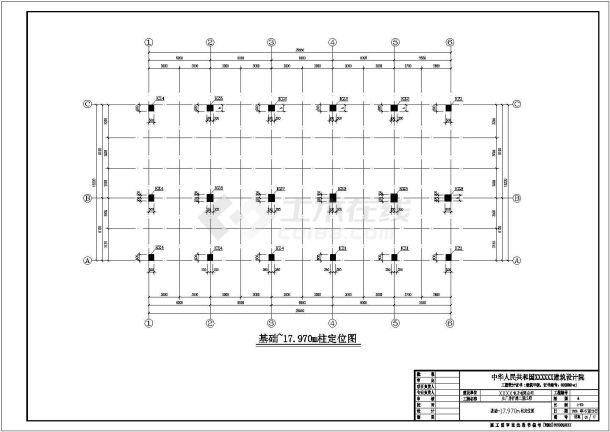 某电子厂主厂房扩建二期工程结构施工图-图一