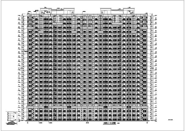 某小区25层框架结构住宅楼建筑设计施工图-图一