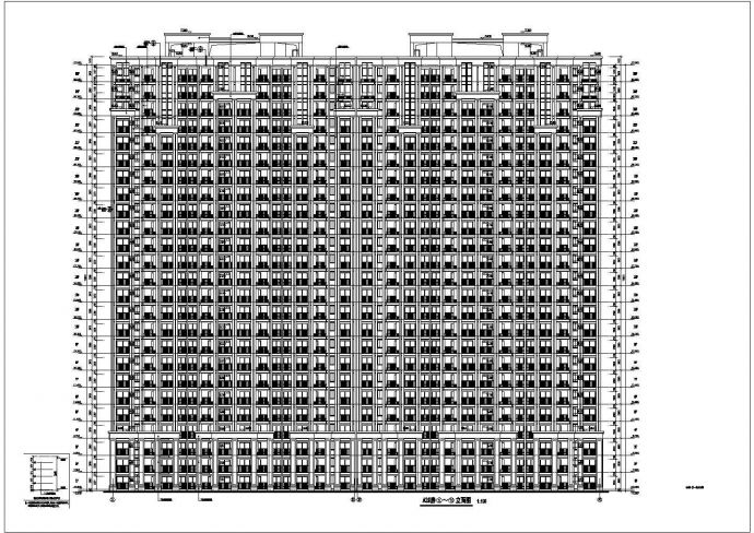 某小区25层框架结构住宅楼建筑设计施工图_图1