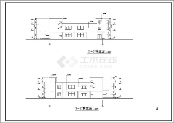 某2层混凝土框架结构超市建筑施工图-图二