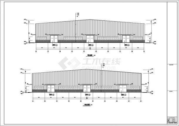某12500平方米钢结构厂房建筑设计方案图-图二