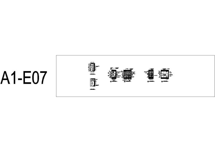 A1示范单位浴室立面cad图，共六张_图1