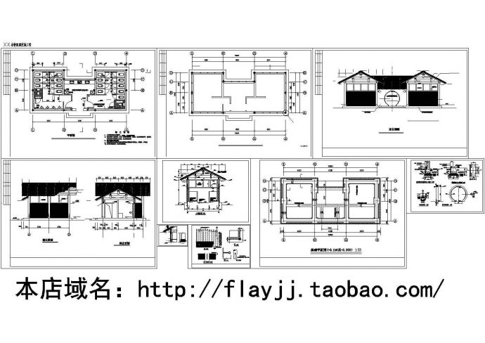 长12.6米 宽5.4米 1层动物园公厕设计方案_图1