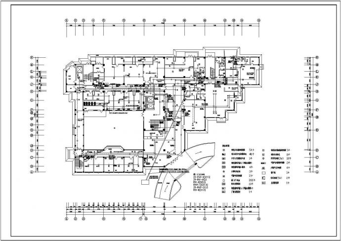某医院六层病房楼消防设计cad图纸_图1