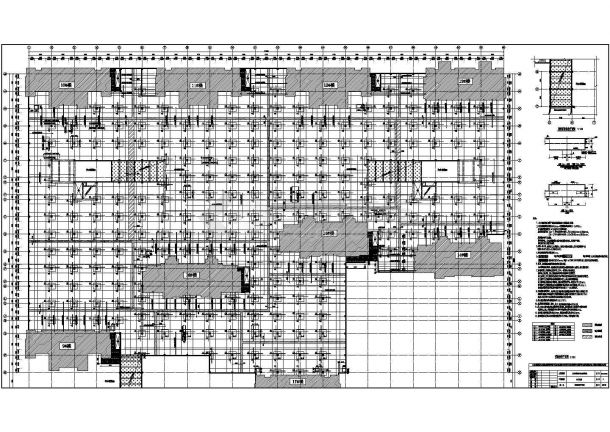 20000平地下一层框架结构车库室内坡道结构cad施工图-图二