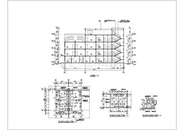 某地4层框架结构幼儿园建筑方案图-图二