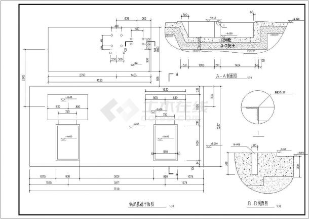 钢结构锅炉房全套建筑结构设计cad施工图-图二