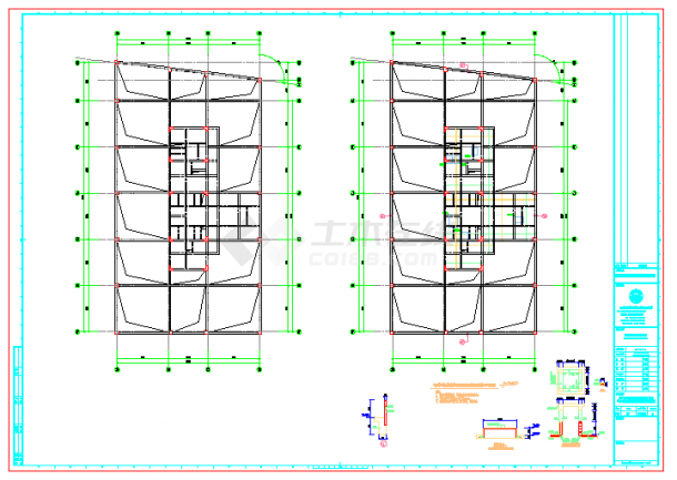 某十七层高层写字楼建筑结构CAD图纸-图一