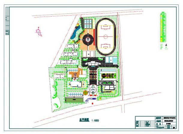 7套大学校园规划设计总平面方案图-图一