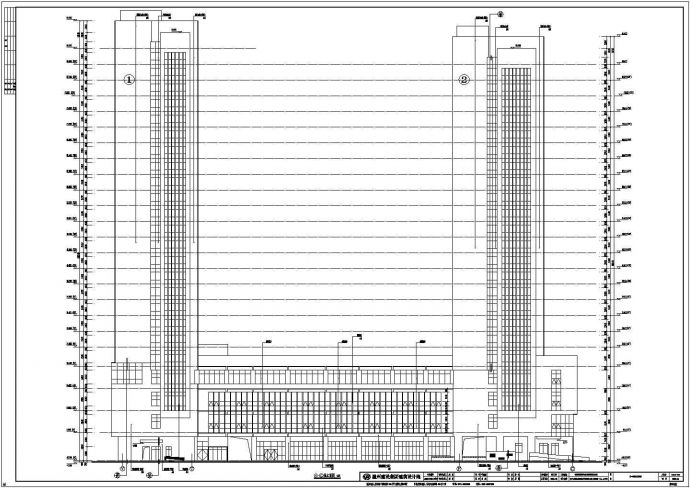 某框剪结构24层科技大楼建筑设计全套图纸_图1