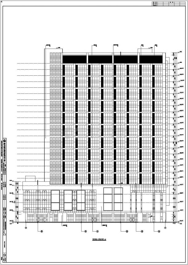 某框剪结构24层科技大楼建筑设计全套图纸-图二