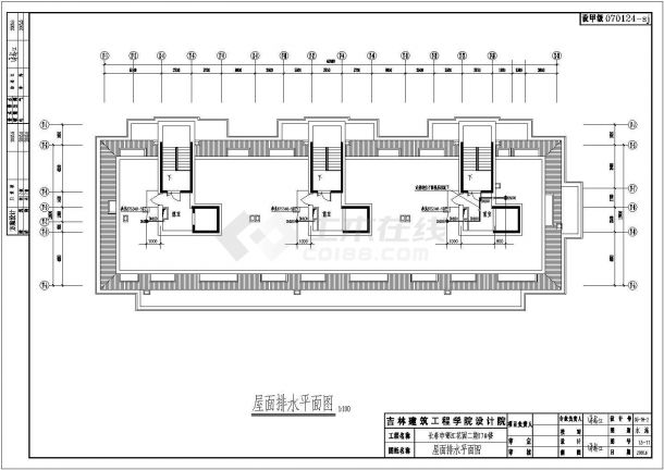【七层】小区小高层商品房给排水和采暖全套设计图-图一
