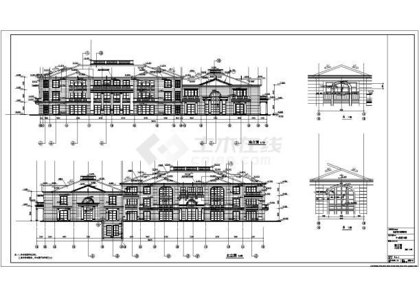北京市某3层框架结构住宅建筑方案图-图一