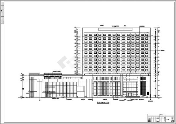 【16层】建筑面积33145平大酒店建筑设计平立剖图纸（含设计说明）-图一