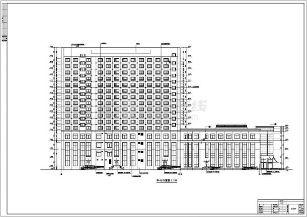 【16层】建筑面积33145平大酒店建筑设计平立剖图纸（含设计说明）-图二