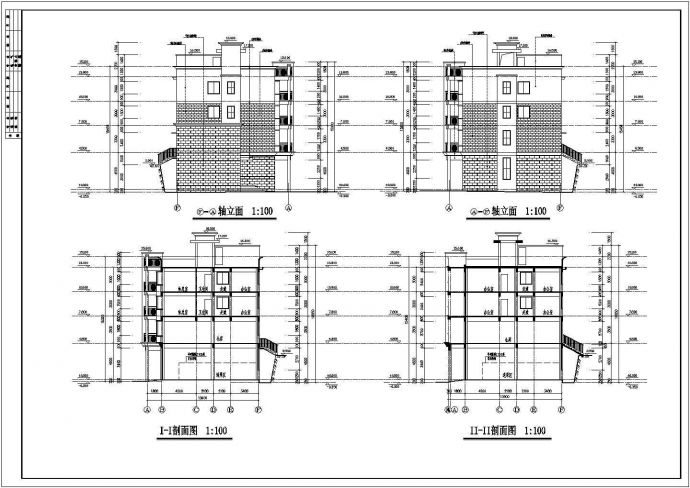 某四层框架结构加工基地厂房建筑设计图纸_图1