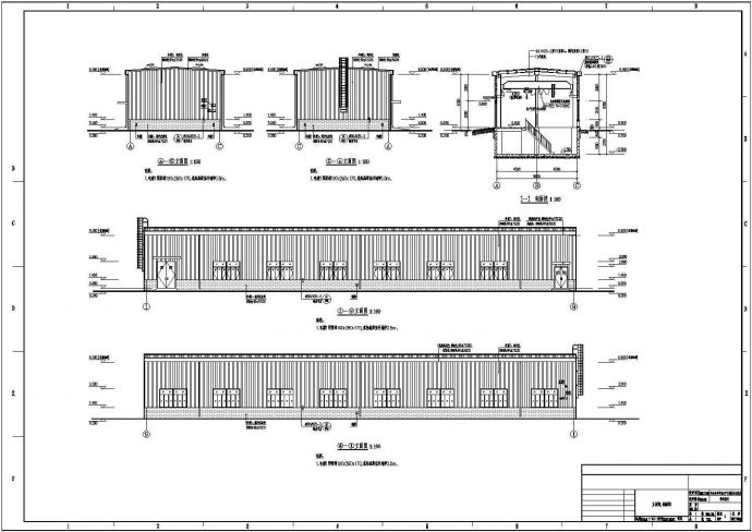 某门式钢架结构厂房净水处理单元及水泵房施工图_图1