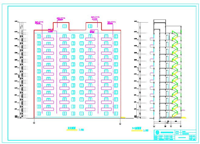 42000平米左右一字型框架住宅楼全套建筑结构设计cad施工图（含计算书）_图1