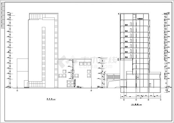 某地下1层地上12层四星级酒店全套建筑施工设计图-图一