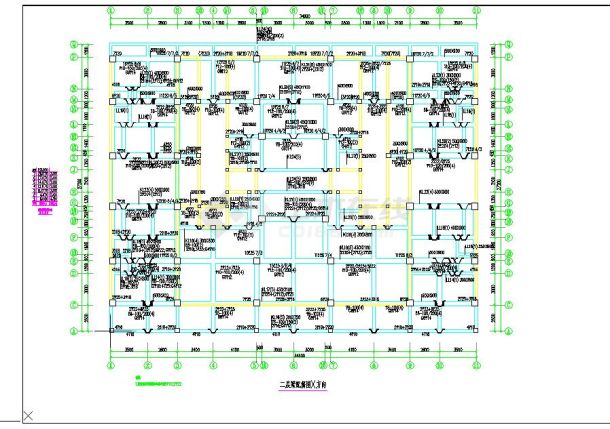 某大型商住楼建筑结构cad设计图（标注比较详细）-图二