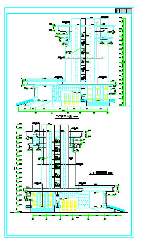 【8层】建筑面积15163平高层办公楼建筑设计cad图纸-图二