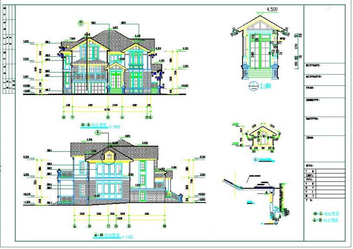 比较实用的框架别墅建筑结构套图（含建筑、结构）_图1