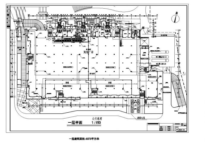 江苏省某高层商住楼给排水结构布置施工图CAD详图_图1