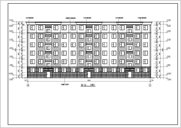 某地6层混凝土框架结构住宅楼建筑施工图-图一