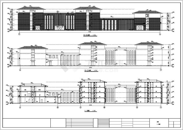 宿迁4层混凝土框架结构综合楼建筑施工图-图一