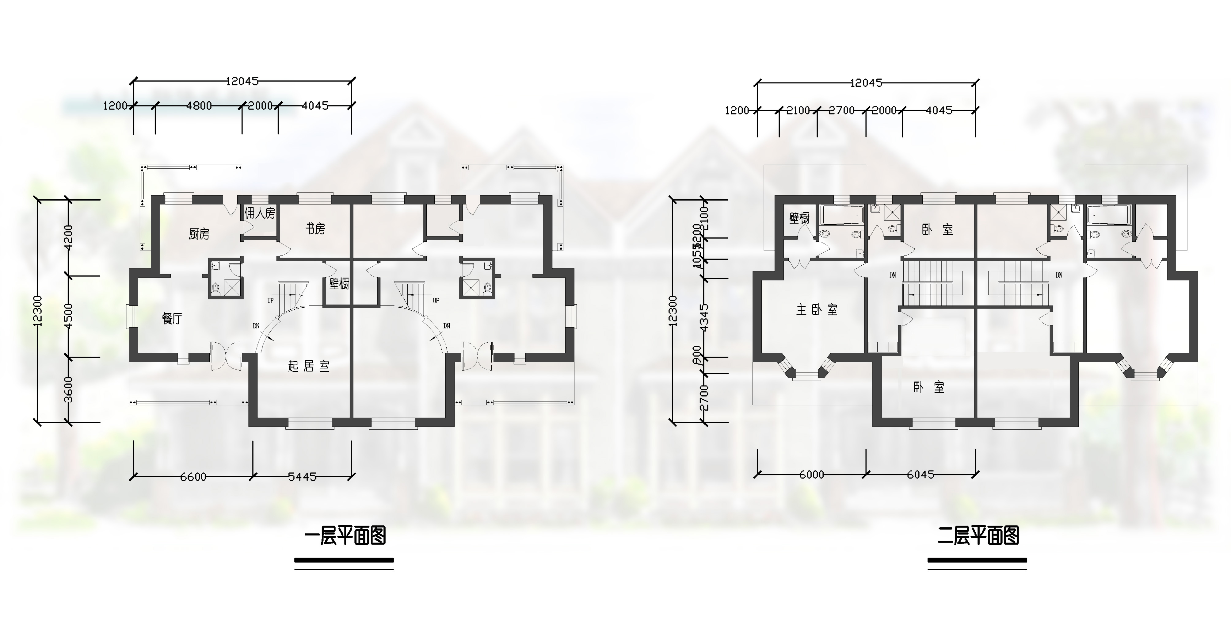 某农村两层别墅施工cad图