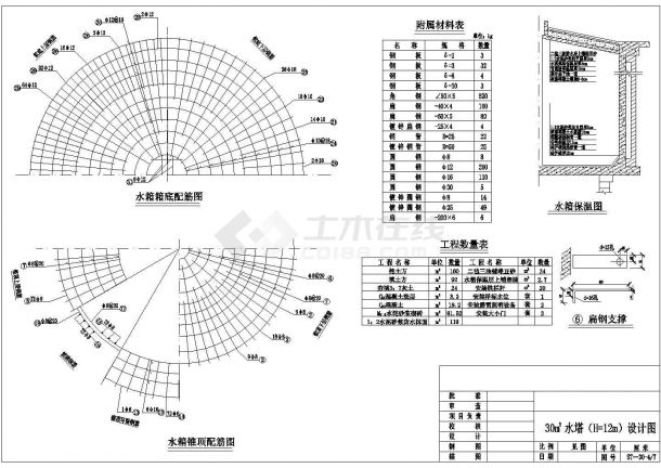 12m高30m3水塔（适合于施工图阶段的设计）-图二