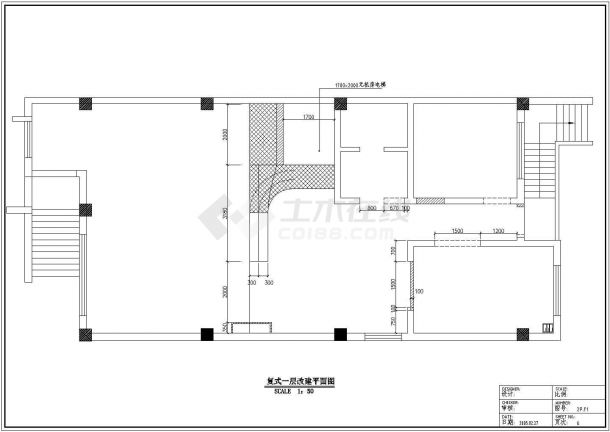 豪华复式三层别墅带漂亮屋顶花园装修设计cad施工布置平面图纸-图二