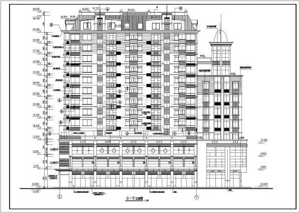 某地11层框架结构高层住宅建筑施工图-图一