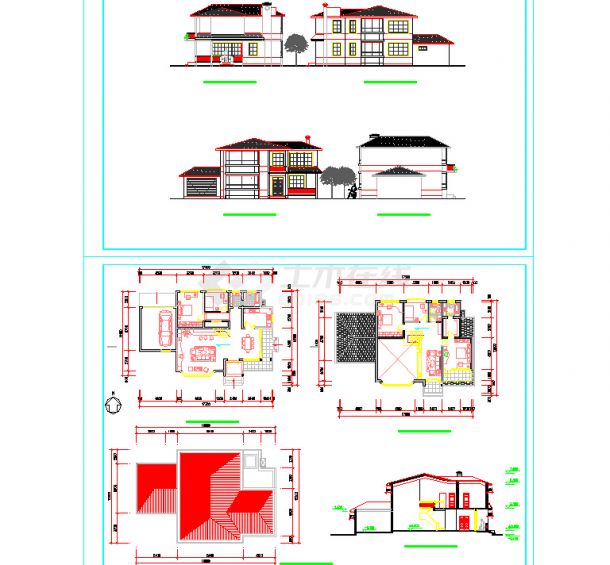 16套经典别墅设计方案整理汇总图纸-图二