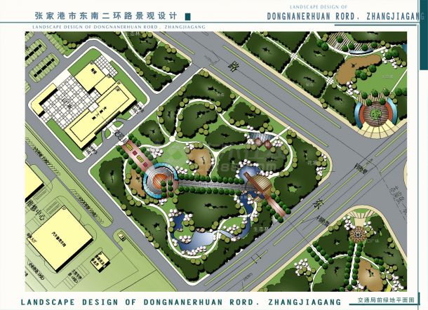 [张家港]公共交通枢纽周边道路环境景观设计方案-图一