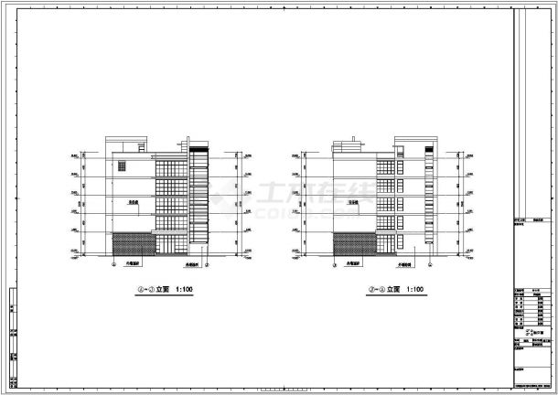 上海最新职业教育学校实验楼建筑设计施工图纸-图一