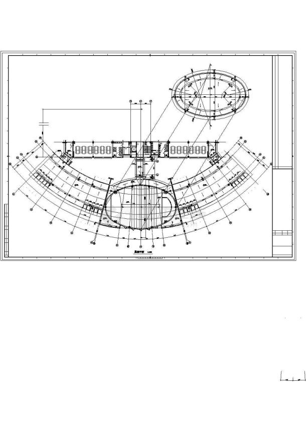 某职业技术学校图书馆单体建筑设计施工图纸-图一