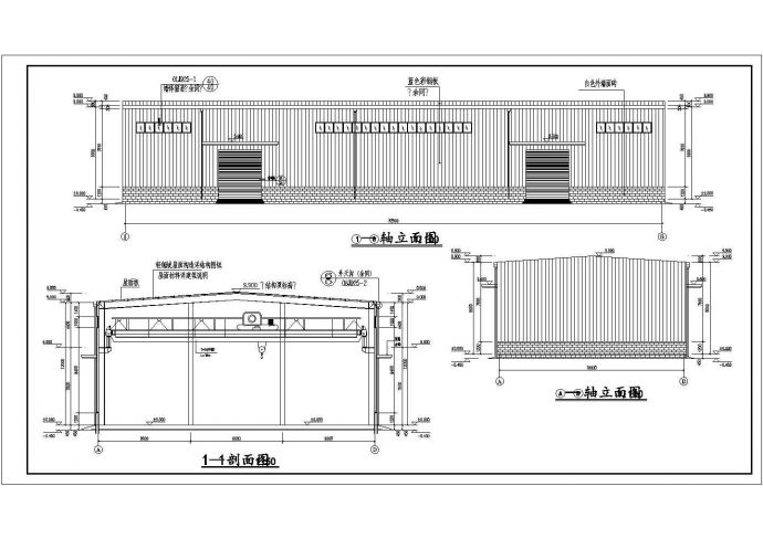 某地单层钢结构厂房结构设计施工图_图1