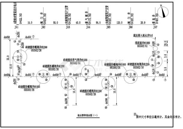 小型给排水管件结合图节点CAD设计施工图-图二