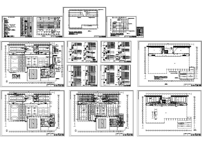 大学体育中心电气建施cad图，共十三张_图1