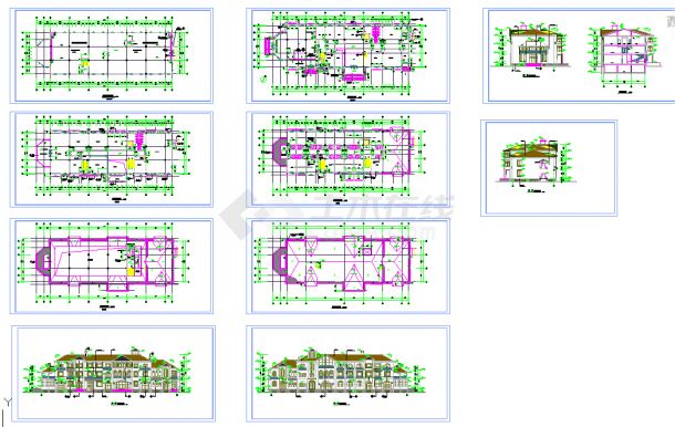 6000平方米化工研究所专家七层办公楼建筑施工图（说明齐全）-图一