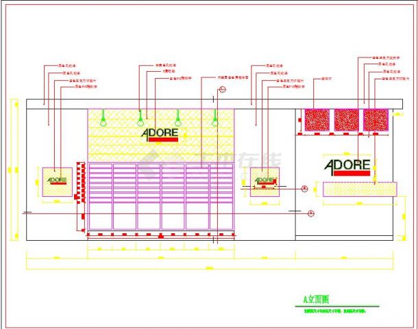 某大型展会家具展位装饰设计CAD图纸（标注详细）-图一
