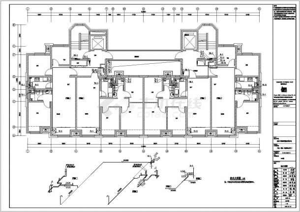 20层高层住宅楼全套给排水设计cad施工图纸-图一