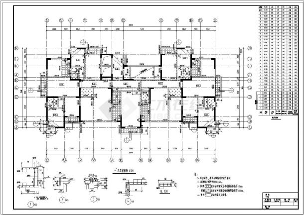 某33层剪力墙结构住宅结构施工图CAD图纸（含计算书）-图二