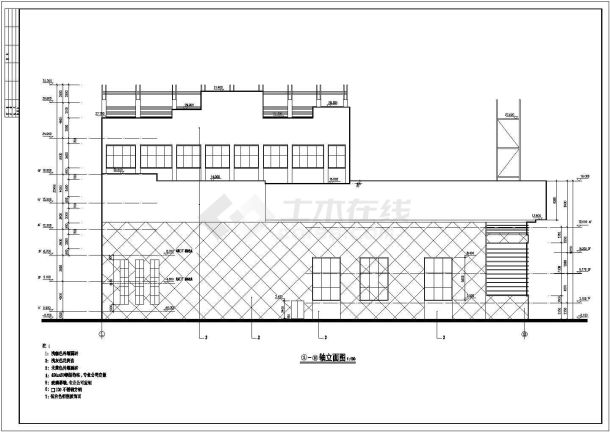 某地5层框架结构剧院建筑设计施工图-图二